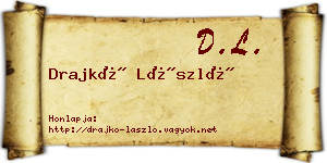 Drajkó László névjegykártya
