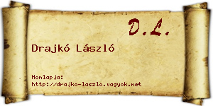Drajkó László névjegykártya