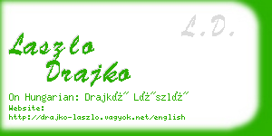 laszlo drajko business card